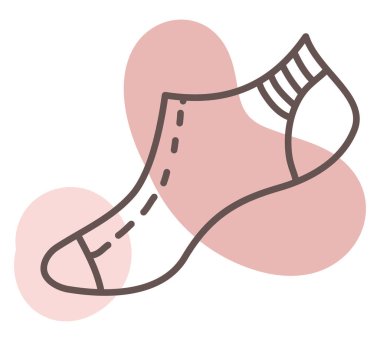 Spor çorabı, illüstrasyon, beyaz arkaplanda vektör.