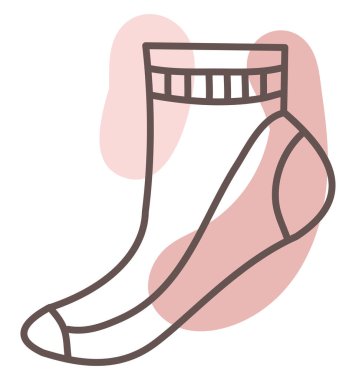 Dişi kısa çorap, illüstrasyon, beyaz arkaplanda vektör.