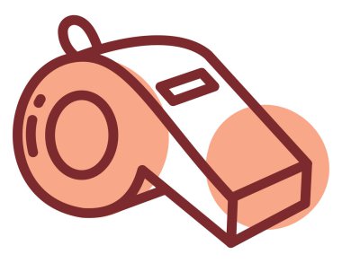 Spor ıslığı, illüstrasyon, beyaz arka planda vektör..