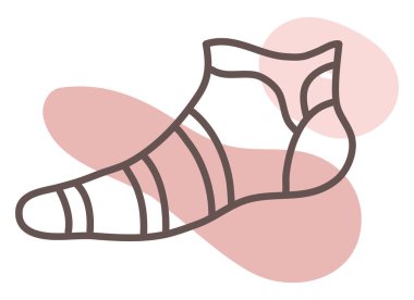 Erkek kısa çorap, illüstrasyon, beyaz arka planda vektör.