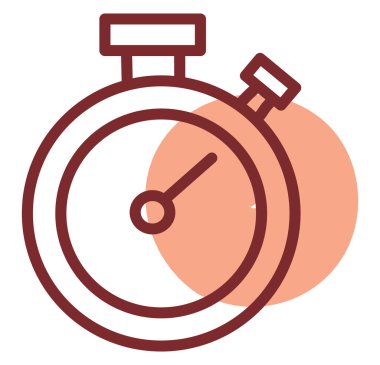 Spor salonu kronometresi, illüstrasyon, beyaz arka planda vektör.