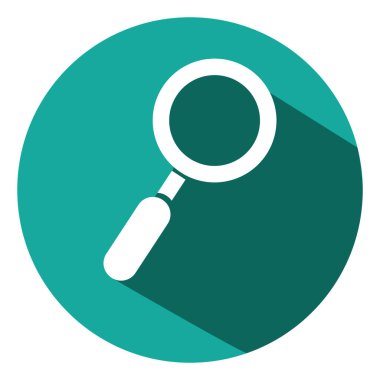 Kırtasiye büyüteci, illüstrasyon, beyaz arkaplan üzerindeki vektör.