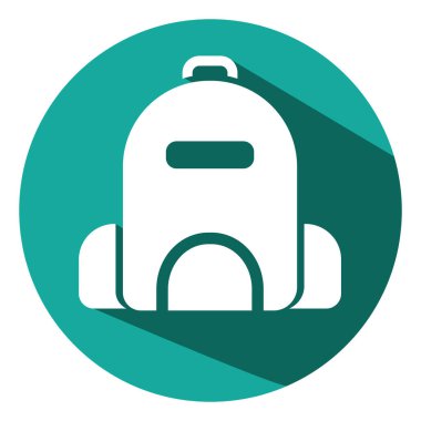 Kırtasiye çantası, illüstrasyon, beyaz arkaplan üzerindeki vektör.