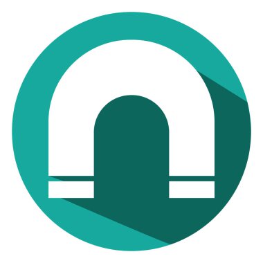 Beyaz zemin üzerinde kırtasiye mıknatısı, illüstrasyon, vektör.