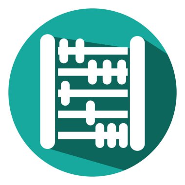 Kırtasiye abaküsü, illüstrasyon, beyaz arkaplan üzerindeki vektör.