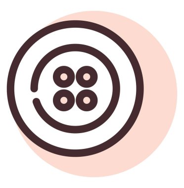 Tekstil tuşu, illüstrasyon, beyaz arkaplan üzerindeki vektör.