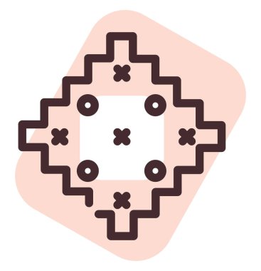 Beyaz arkaplanda tekstil deseni, illüstrasyon, vektör.