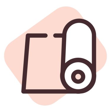 Tekstil rulosu, illüstrasyon, beyaz arkaplan üzerindeki vektör.