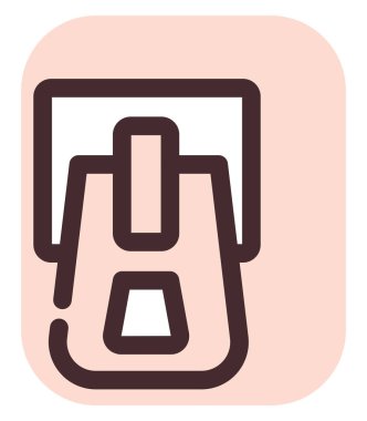 Tekstil fermuarı, illüstrasyon, beyaz arkaplan üzerindeki vektör.