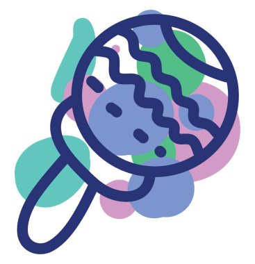 Renkli çıngırak, illüstrasyon, beyaz arkaplan üzerindeki vektör.