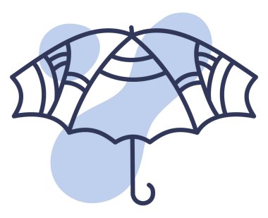 Sonbahar için şemsiye, illüstrasyon, beyaz arkaplan üzerindeki vektör.