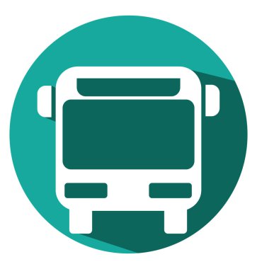 Şehir otobüsü, illüstrasyon, beyaz arkaplan üzerindeki vektör.