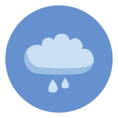 Yağmur bulutu, illüstrasyon, beyaz arkaplandaki vektör.