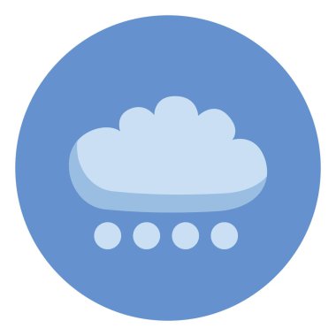 Yoğun kar bulutu, illüstrasyon, beyaz zemin üzerindeki vektör.