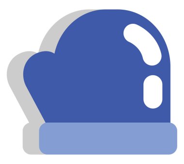 Mavi kış eldiveni, illüstrasyon, beyaz arkaplanda vektör.