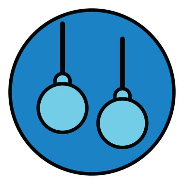 Noel ağacı süslemesi, illüstrasyon, beyaz arkaplandaki vektör.