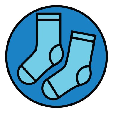 Mavi çoraplar, illüstrasyon, beyaz arkaplanda vektör.