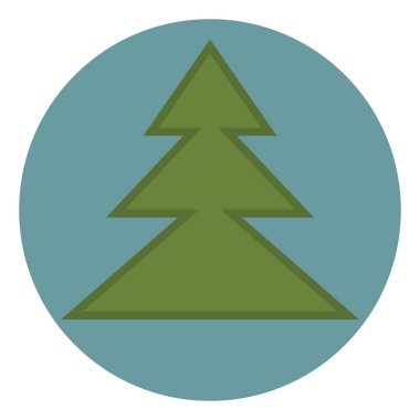 Noel ağacı, illüstrasyon, beyaz arkaplandaki vektör.