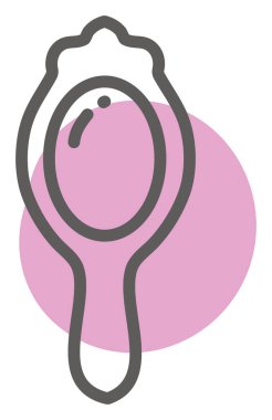 El aynası, illüstrasyon, beyaz arkaplandaki vektör.