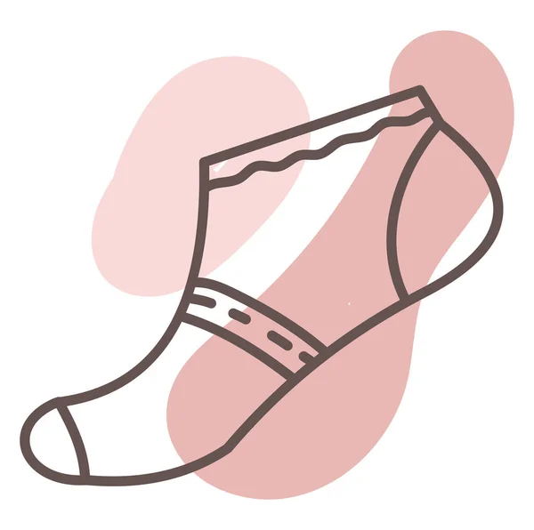 Літня Шкарпетка Ілюстрація Вектор Білому Тлі — стоковий вектор