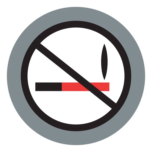 Sigara Içilmeyen Alan Illüstrasyon Beyaz Arkaplan Üzerinde Vektör — Stok Vektör