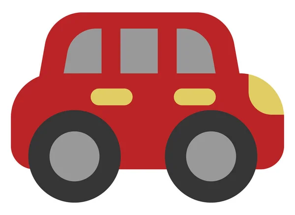 Carro Transporte Vermelho Grande Ilustração Vetor Fundo Branco —  Vetores de Stock