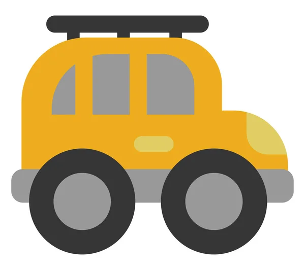 Gelber Geländewagen Illustration Vektor Auf Weißem Hintergrund — Stockvektor