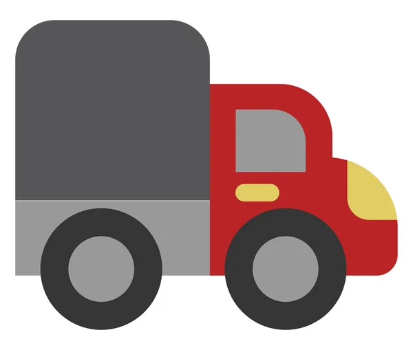 Roter Lkw Illustration Vektor Auf Weißem Hintergrund — Stockvektor