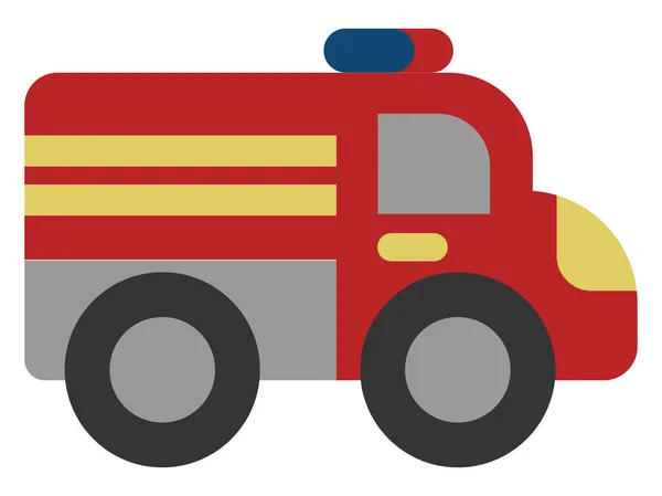 Camion Rosso Illustrazione Vettore Sfondo Bianco — Vettoriale Stock