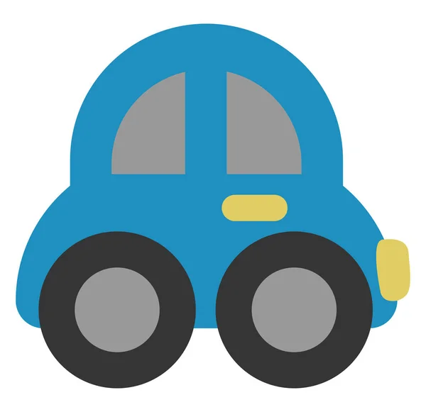 Μικρό Μπλε Αυτοκίνητο Μεταφοράς Εικονογράφηση Διάνυσμα Λευκό Φόντο — Διανυσματικό Αρχείο