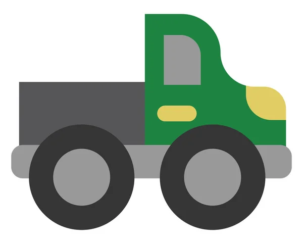 Groene Vrachtwagen Illustratie Vector Een Witte Achtergrond — Stockvector