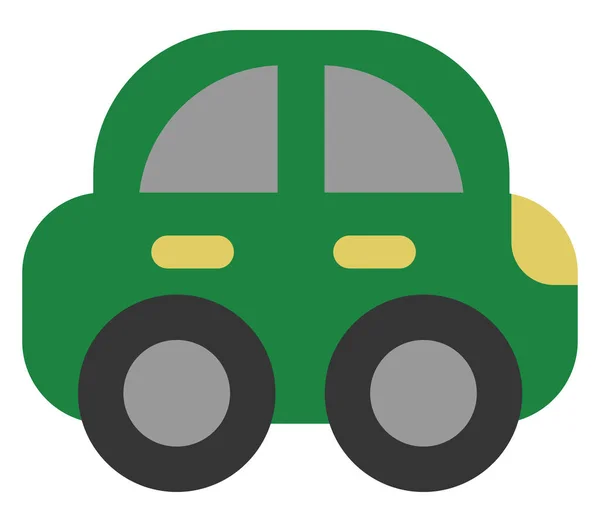 Yeşil Taşıma Aracı Illüstrasyon Beyaz Arkaplandaki Vektör — Stok Vektör