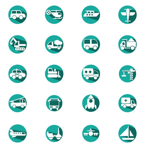 Vehicals Icon Pack Illustration Vector White Background — Διανυσματικό Αρχείο