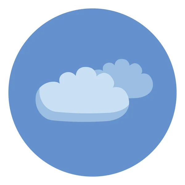 Дві Хмари Ілюстрація Вектор Білому Тлі — стоковий вектор