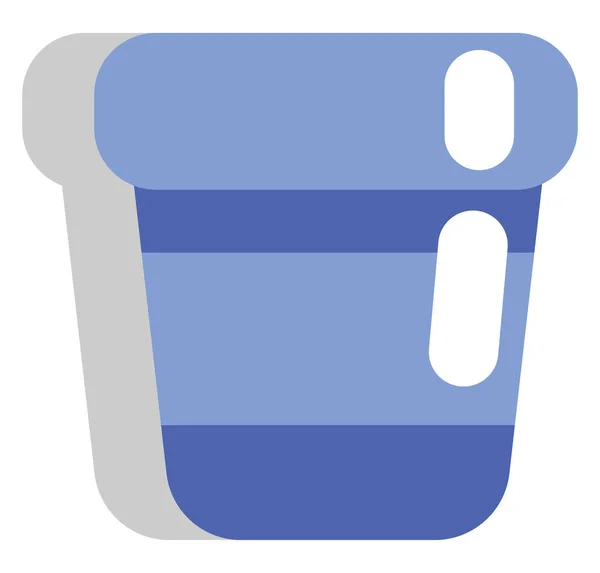 Blaue Tasse Heißen Kaffee Illustration Vektor Auf Weißem Hintergrund — Stockvektor