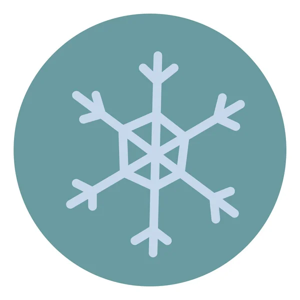 Wintersneeuwvlok Illustratie Vector Een Witte Achtergrond — Stockvector