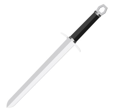 Agincourt hançeri, illüstrasyon, beyaz arkaplan üzerindeki vektör.