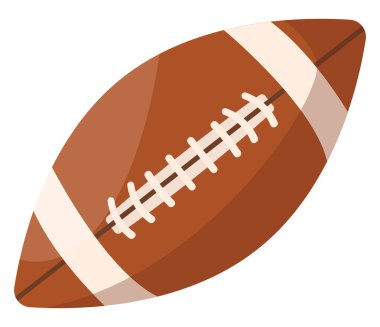 Amerikan futbol topu, illüstrasyon, beyaz arka planda vektör.