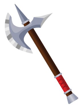 Keskin Viking baltası, illüstrasyon, beyaz arkaplan üzerindeki vektör.