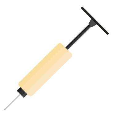 Sarı top pompası, illüstrasyon, beyaz zemin üzerindeki vektör.