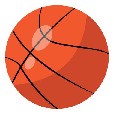 Rekreasyon basketbol topu, illüstrasyon, beyaz arka planda vektör..