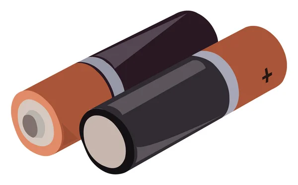 Aaa Batterie Illustration Vektor Auf Weißem Hintergrund — Stockvektor