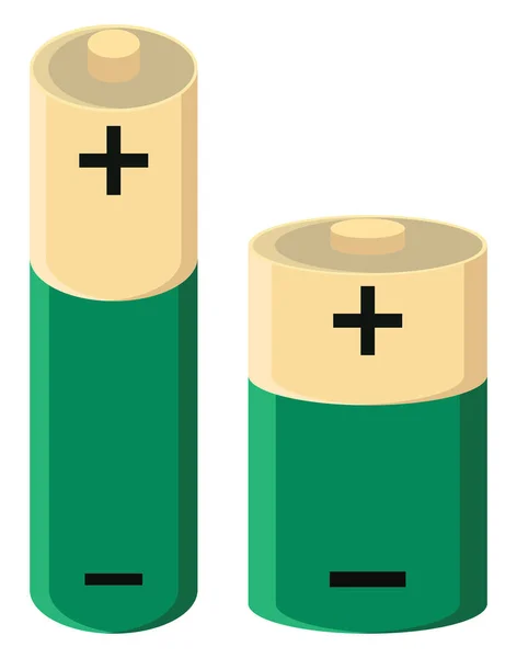 Batterie Alcaline Illustration Vecteur Sur Fond Blanc — Image vectorielle