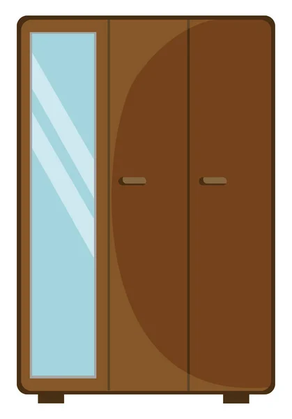 Holzschrank Illustration Vektor Auf Weißem Hintergrund — Stockvektor