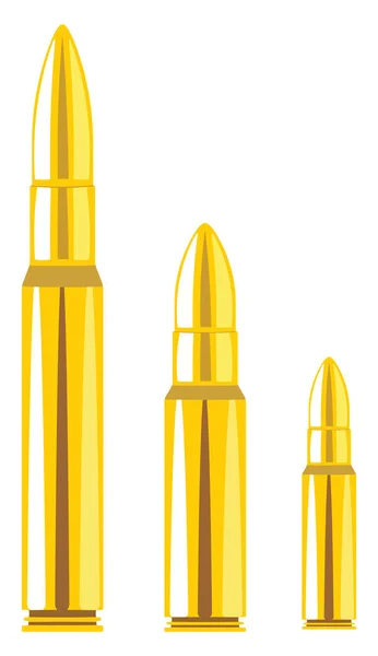Золоті Боєприпаси Ілюстрація Вектор Білому Тлі — стоковий вектор