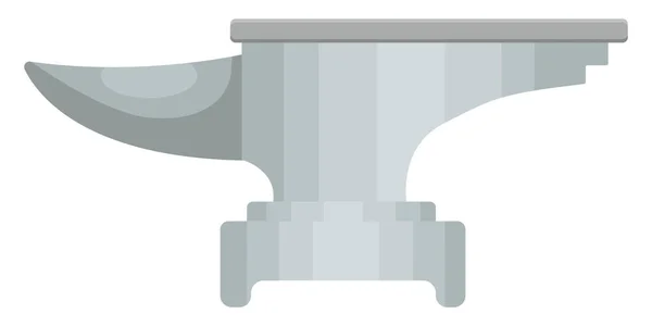 灰色のアンビル イラスト 白い背景のベクトル — ストックベクタ