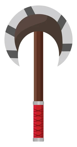 バイキング斧イラスト白い背景のベクトル — ストックベクタ