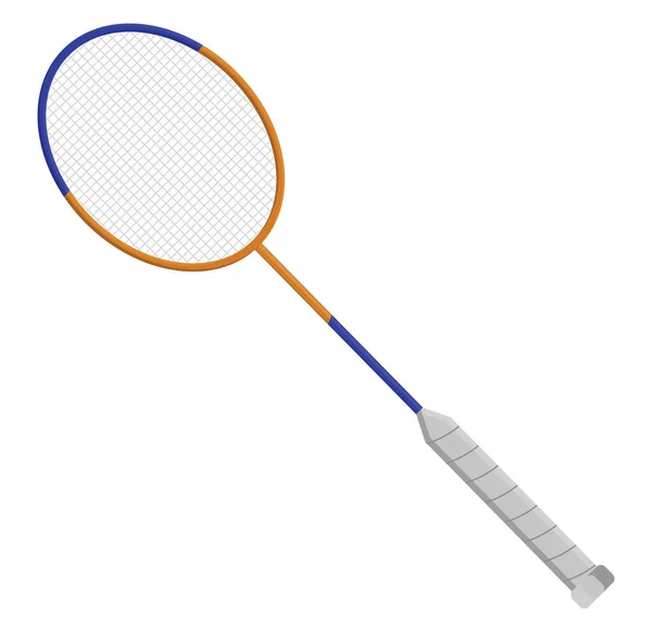 Raquete Badminton Ilustração Vetor Fundo Branco — Vetor de Stock