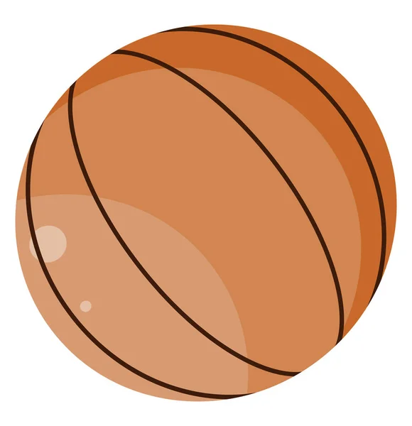 Orange Basketball Illustration Vector White Background — Stock Vector