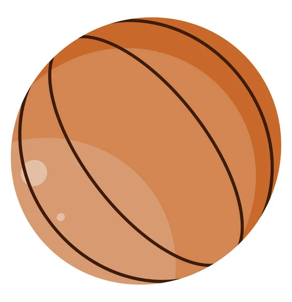 Oranžový Basketbal Ilustrace Vektor Bílém Pozadí — Stockový vektor